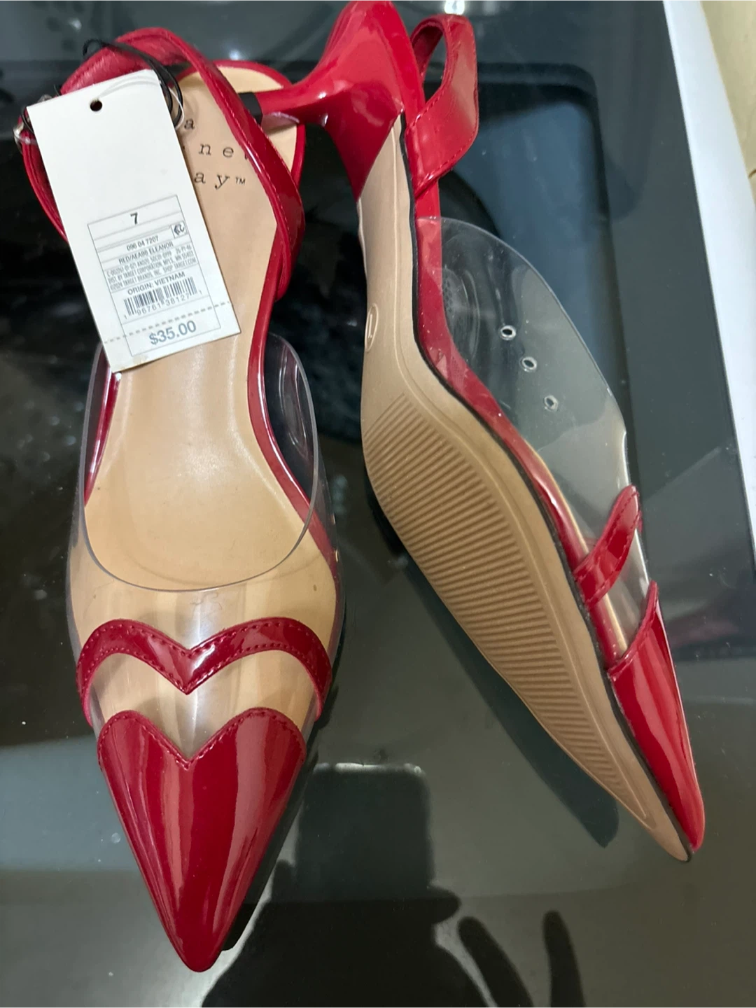 $5 Target A New Day Red Eleanor Heels - Size 7