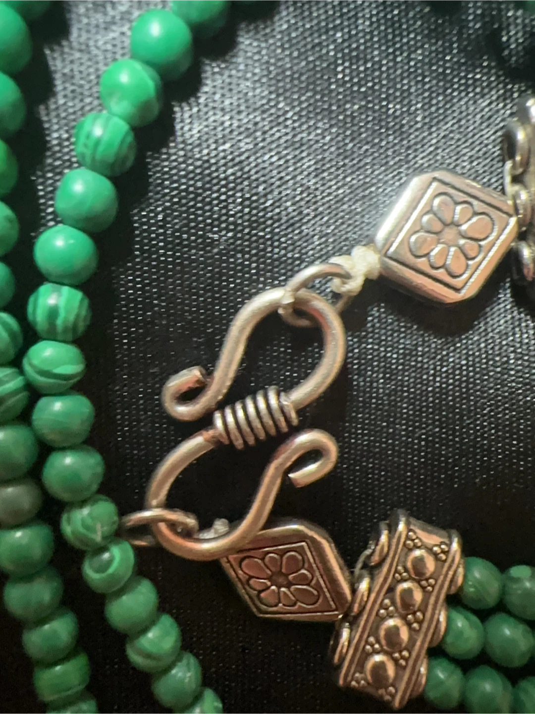 3 Strands Malachite Beaded Necklace - photo 4