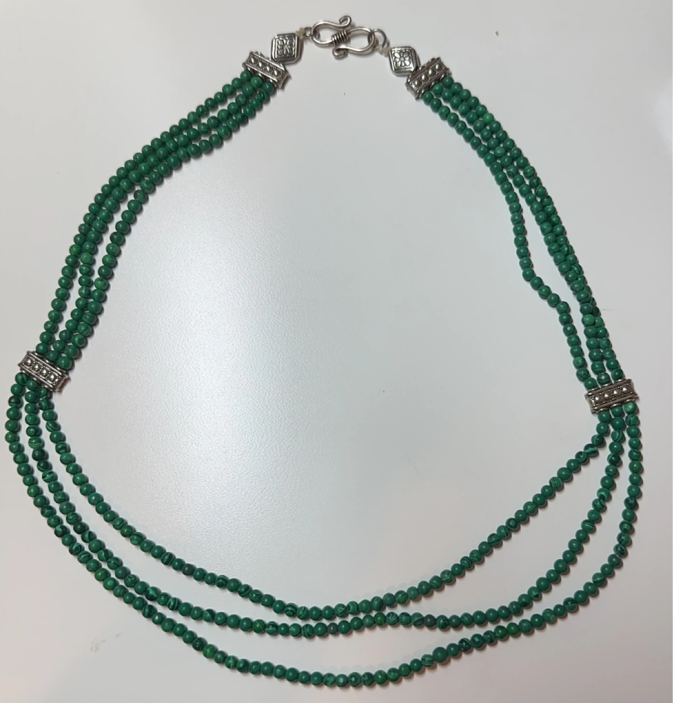 3 Strands Malachite Beaded Necklace - photo 2