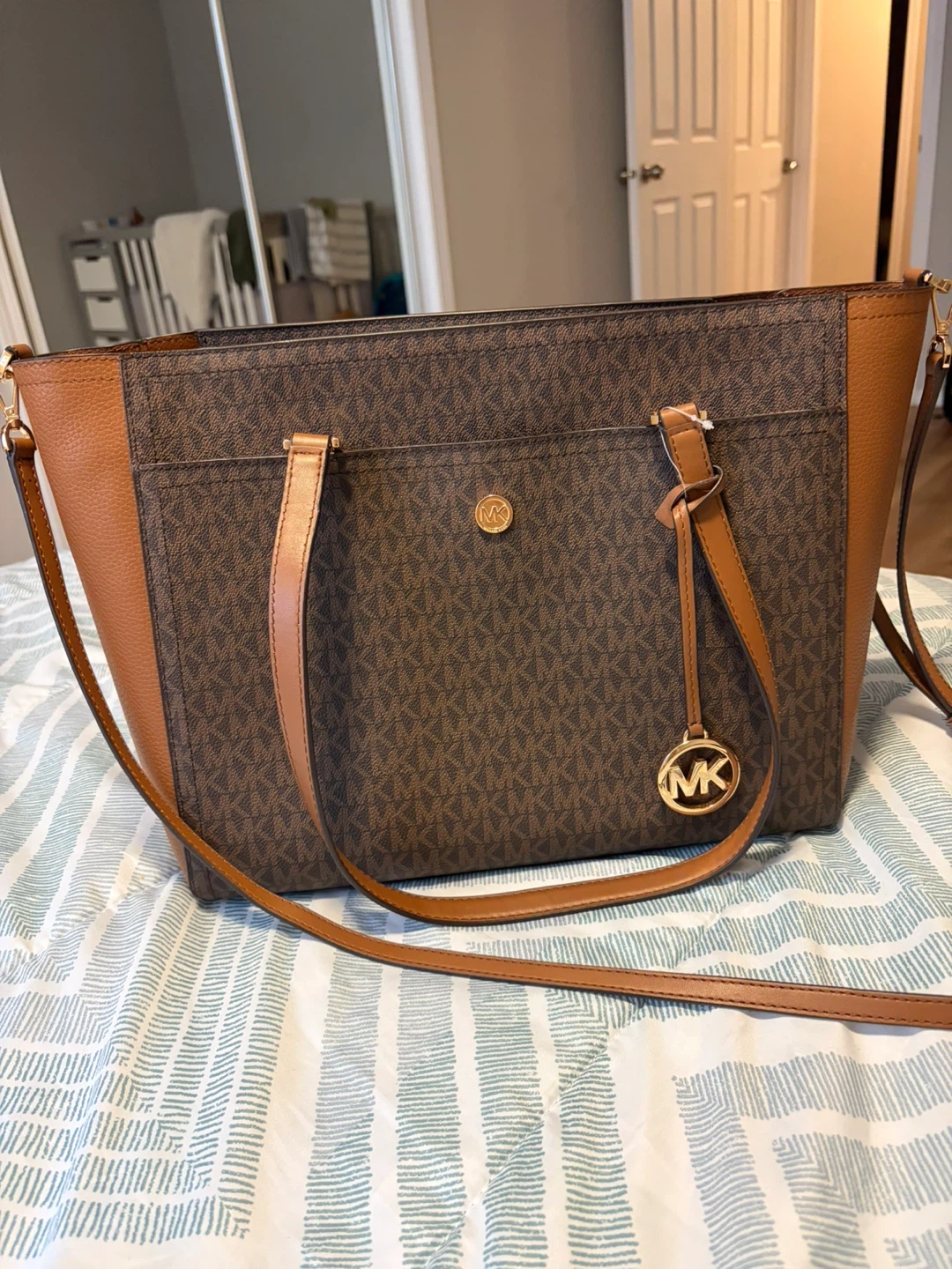 Michael Kors Maisie Large 3-in-1 Tote — Brown — NEW w/ Tags
