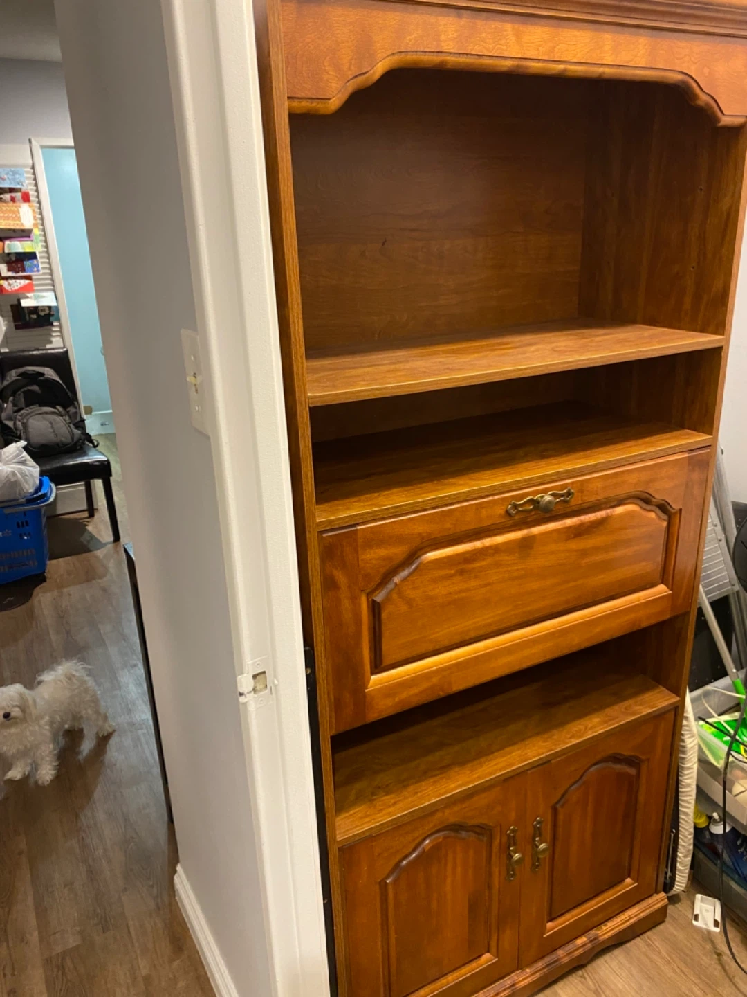 Wooden Bookcase with Drawer