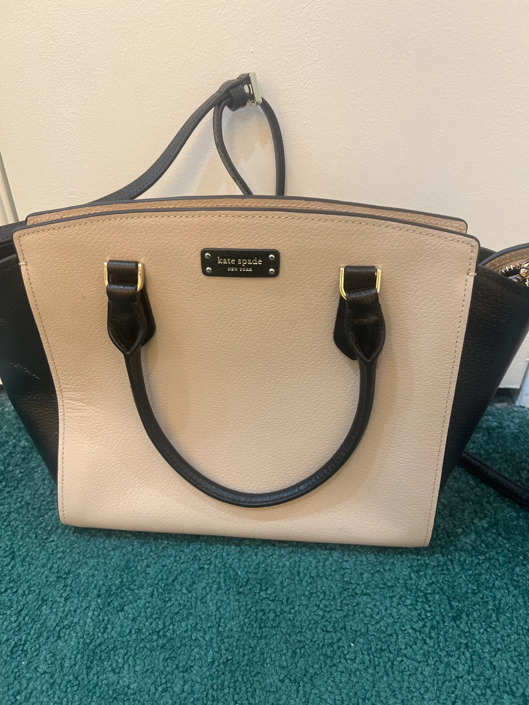 Kate Spade Satchel Bag - Black & Beige