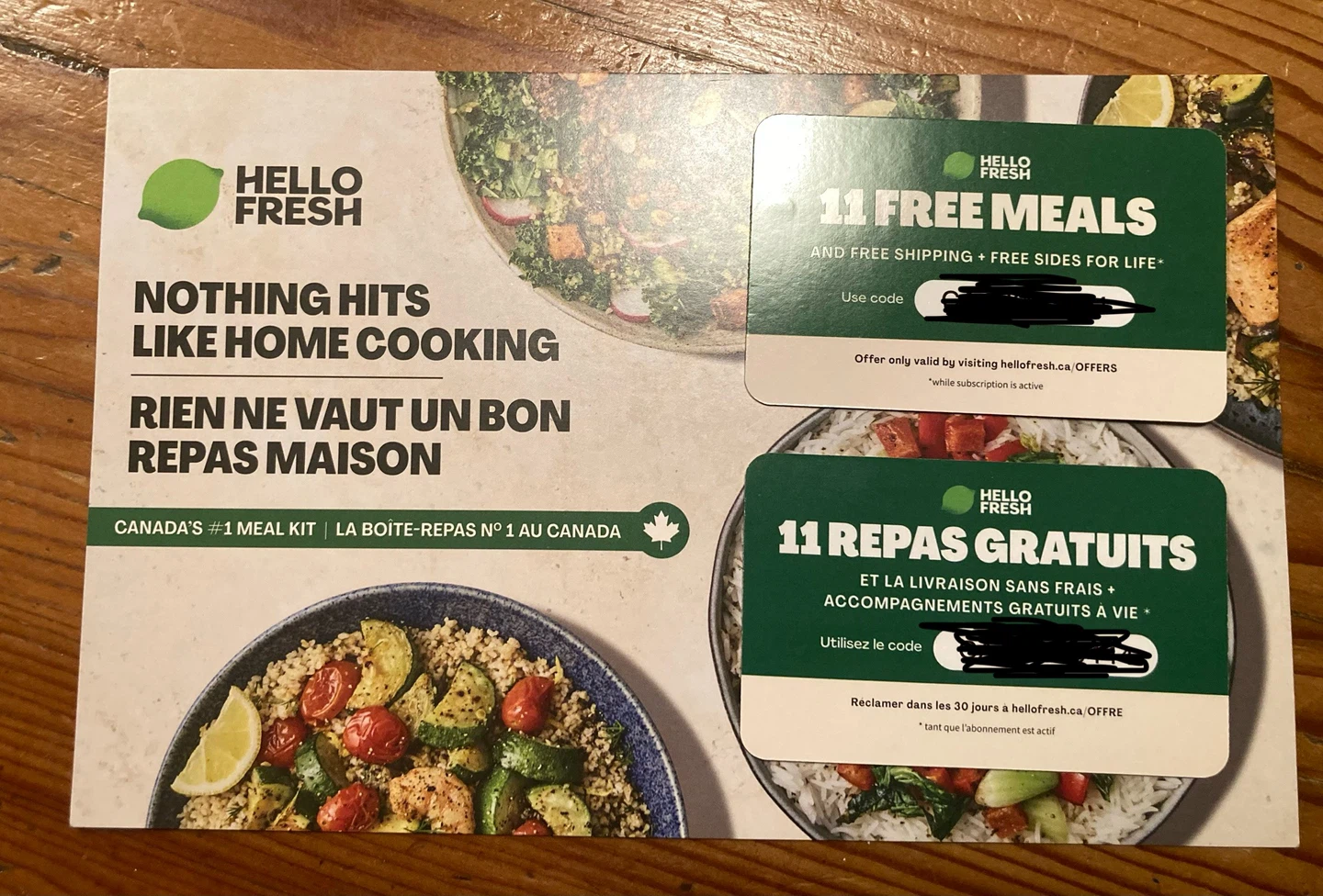 11 free meals from Hello Fresh