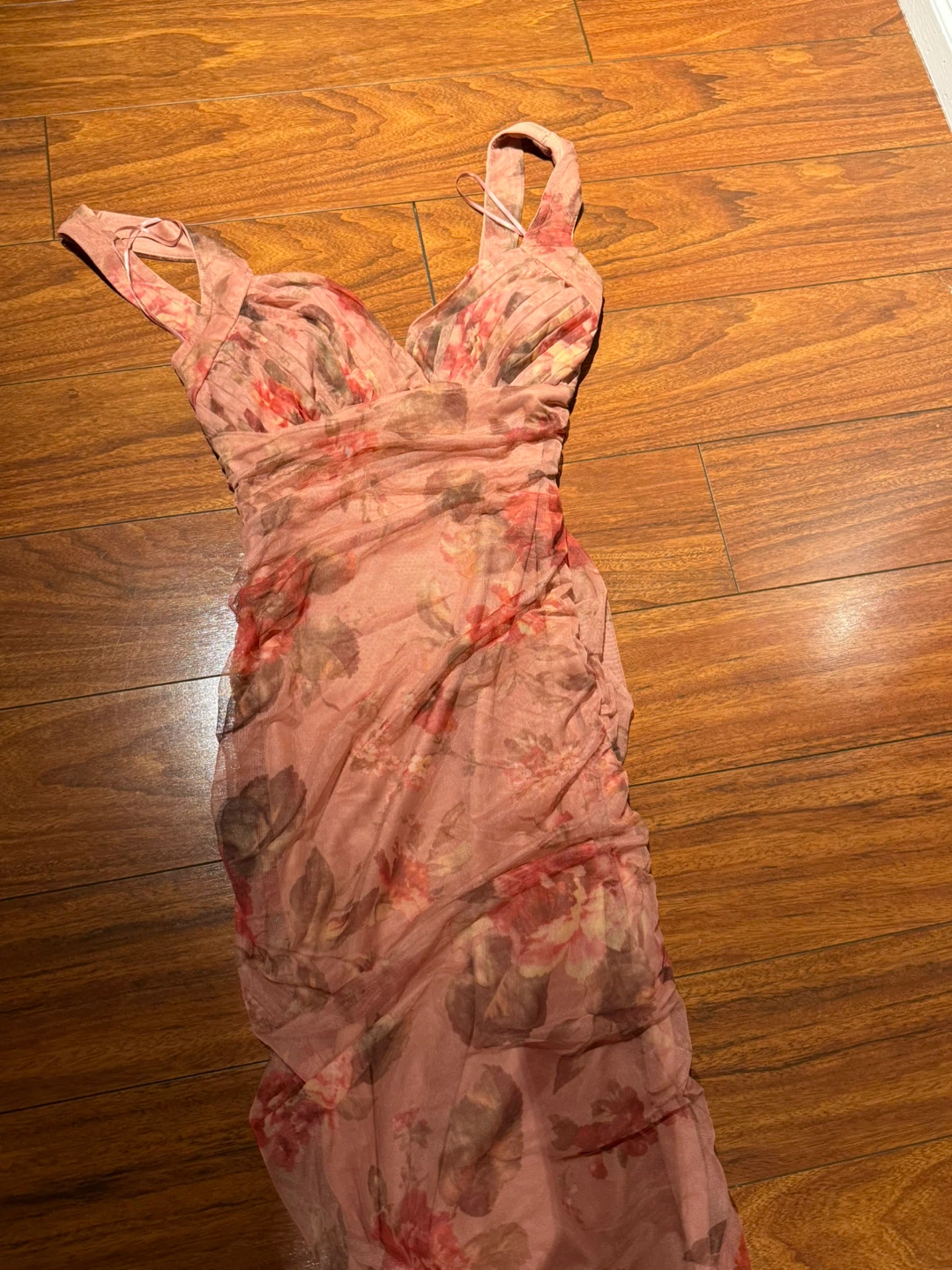 MINDSOR Floral Ruched Dress