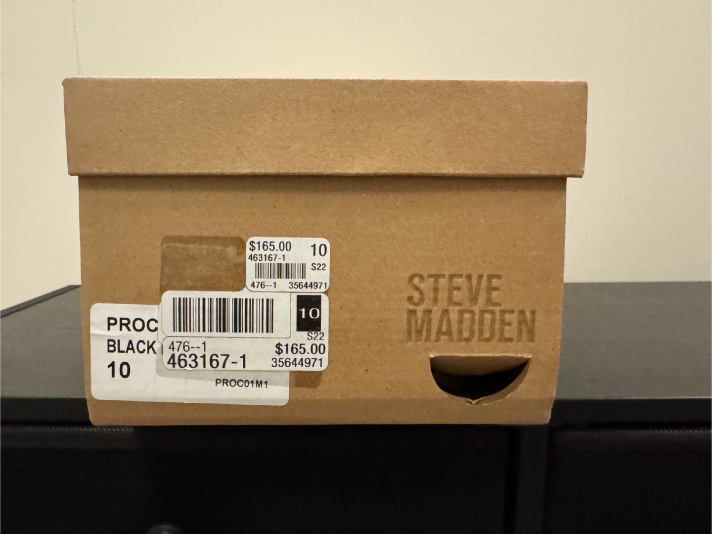 Steve Madden Black Leather Dress Shoes - Size 10 - photo 3