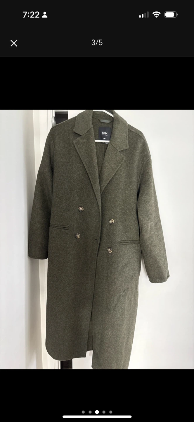 Twik par Simons Olive Green Wool Coat - Size S