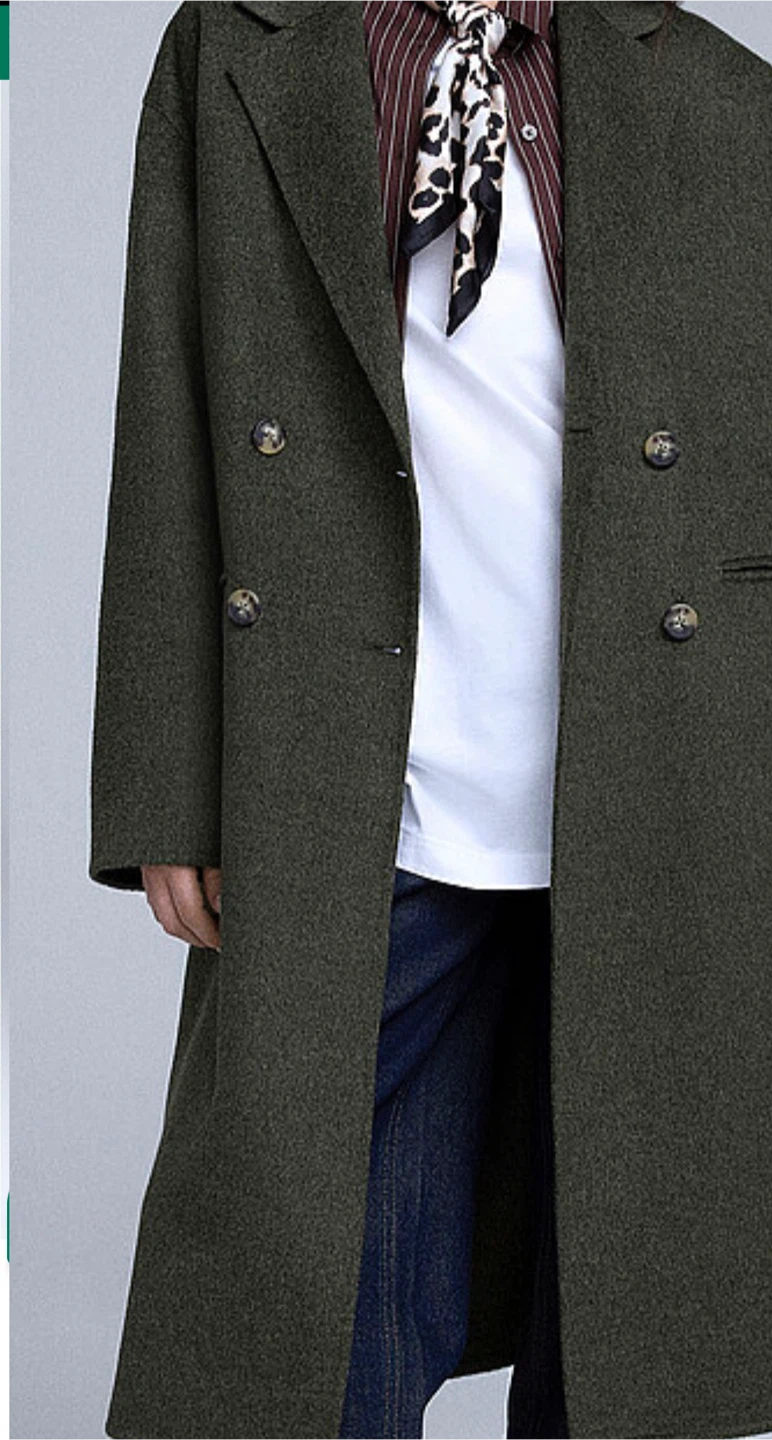 Twik par Simons Olive Green Wool Coat - Size S - photo 3