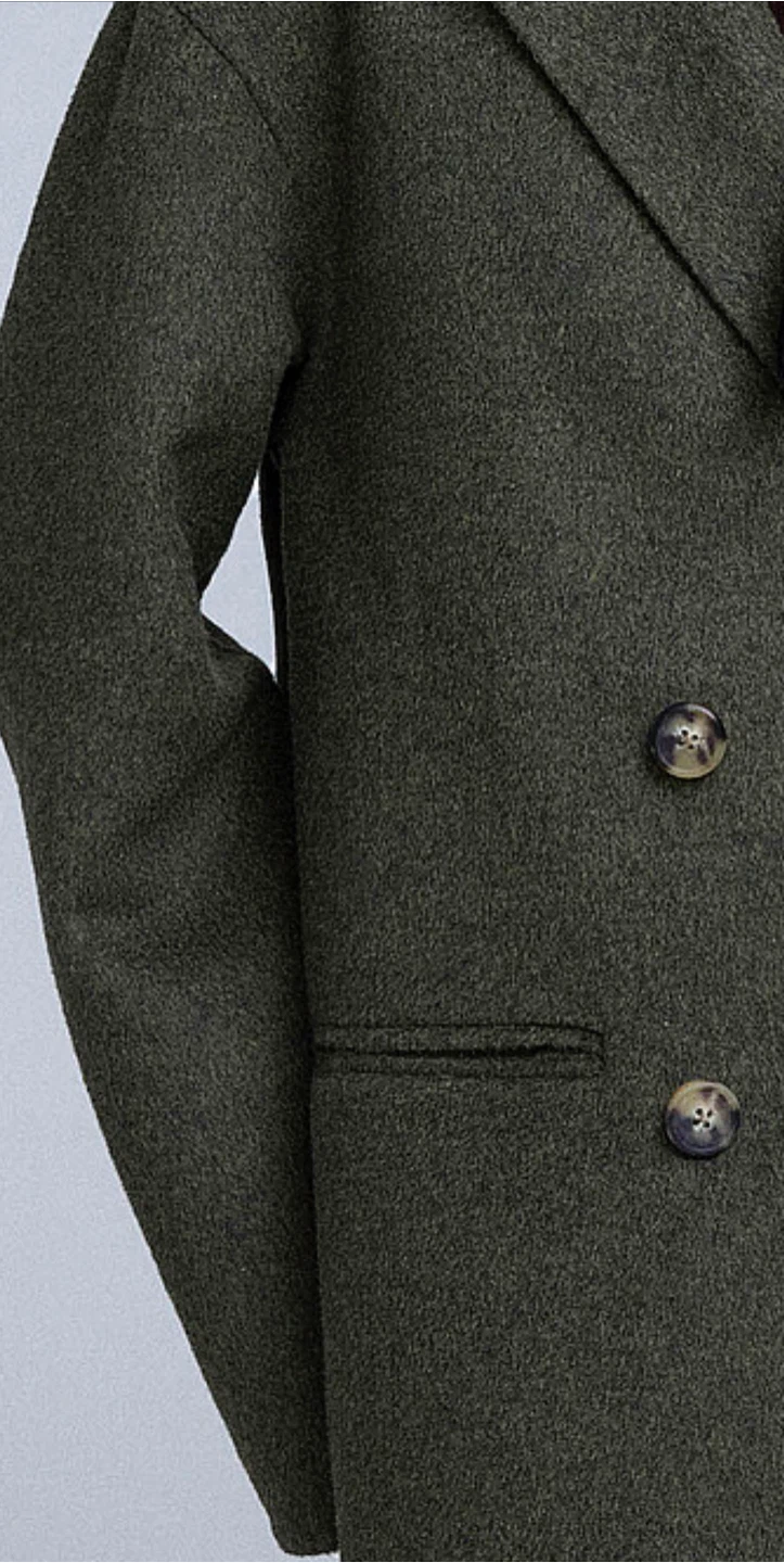Twik par Simons Olive Green Wool Coat - Size S - photo 2