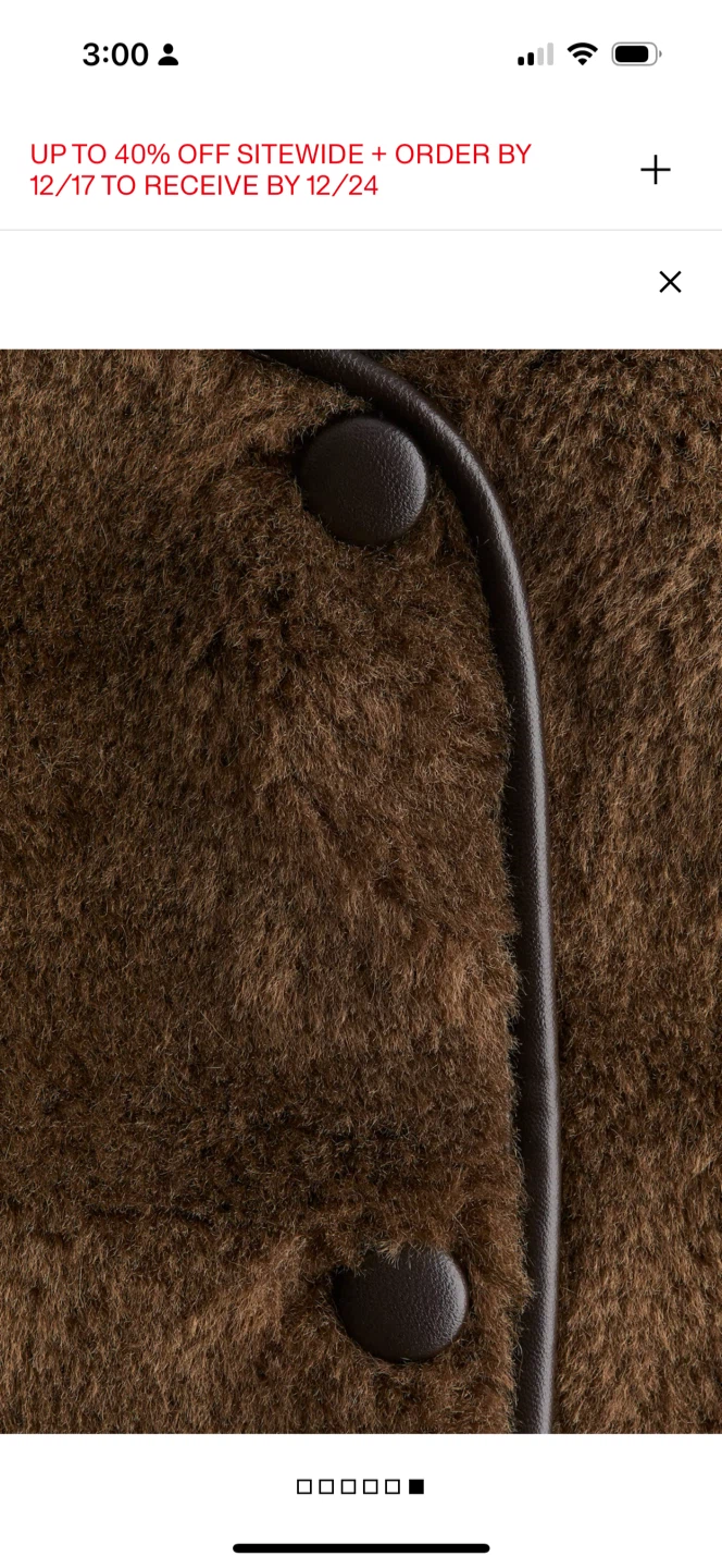 H&M  Brown Faux Fur Jacket - photo 2