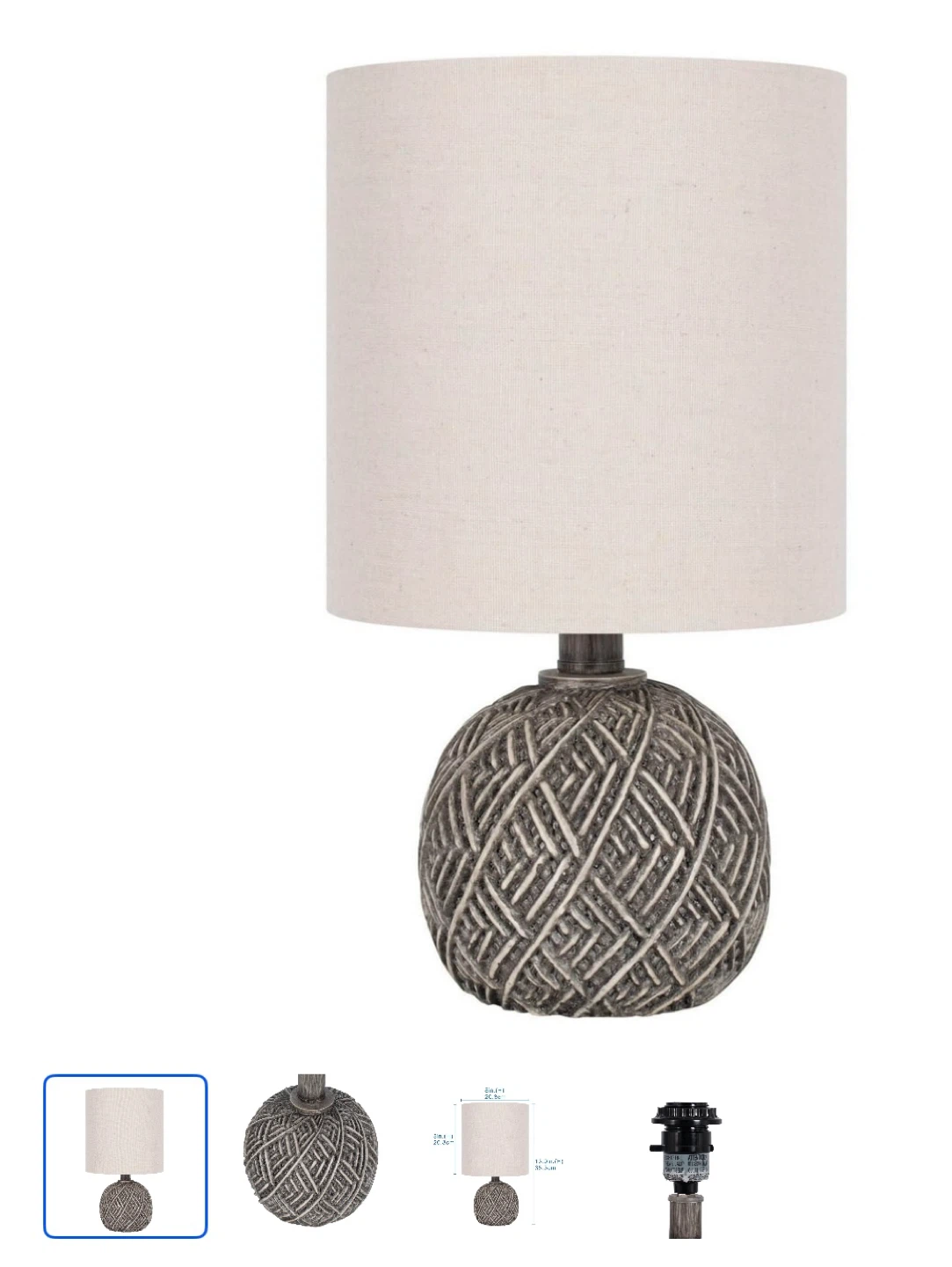 Table Lamp with Textured Base - photo 2