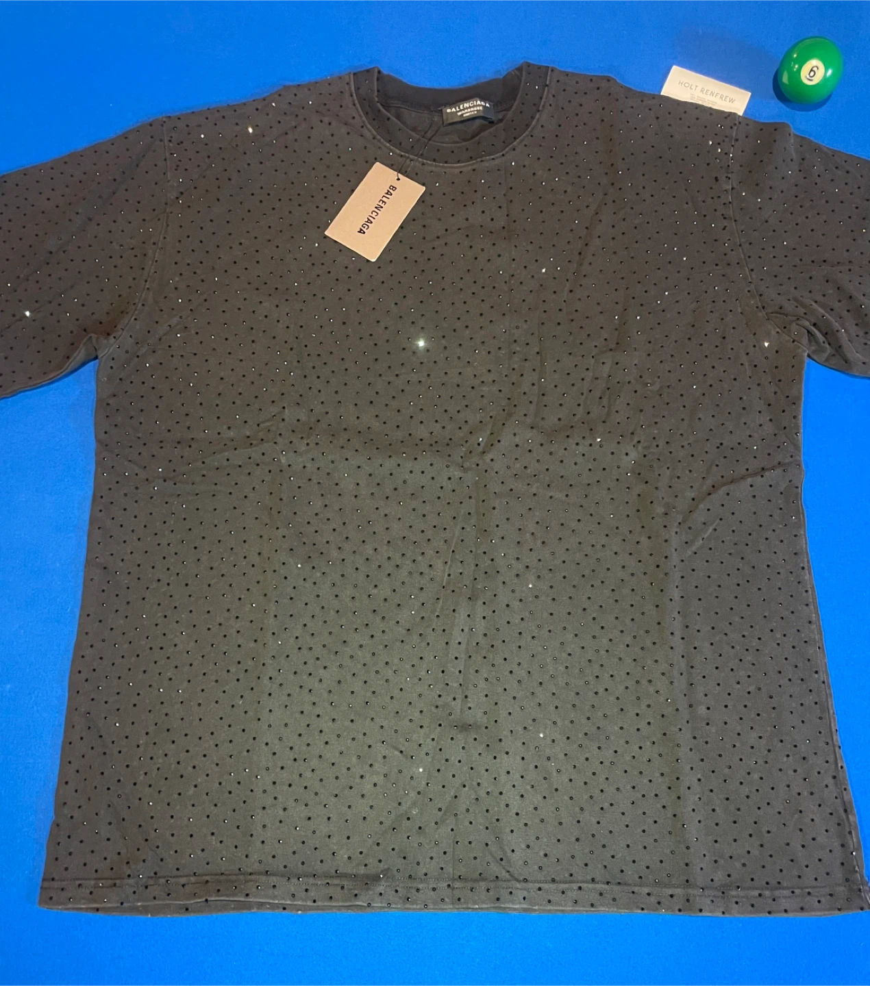 Balenciaga Rhinestone Tshirt with Purchase Receipt