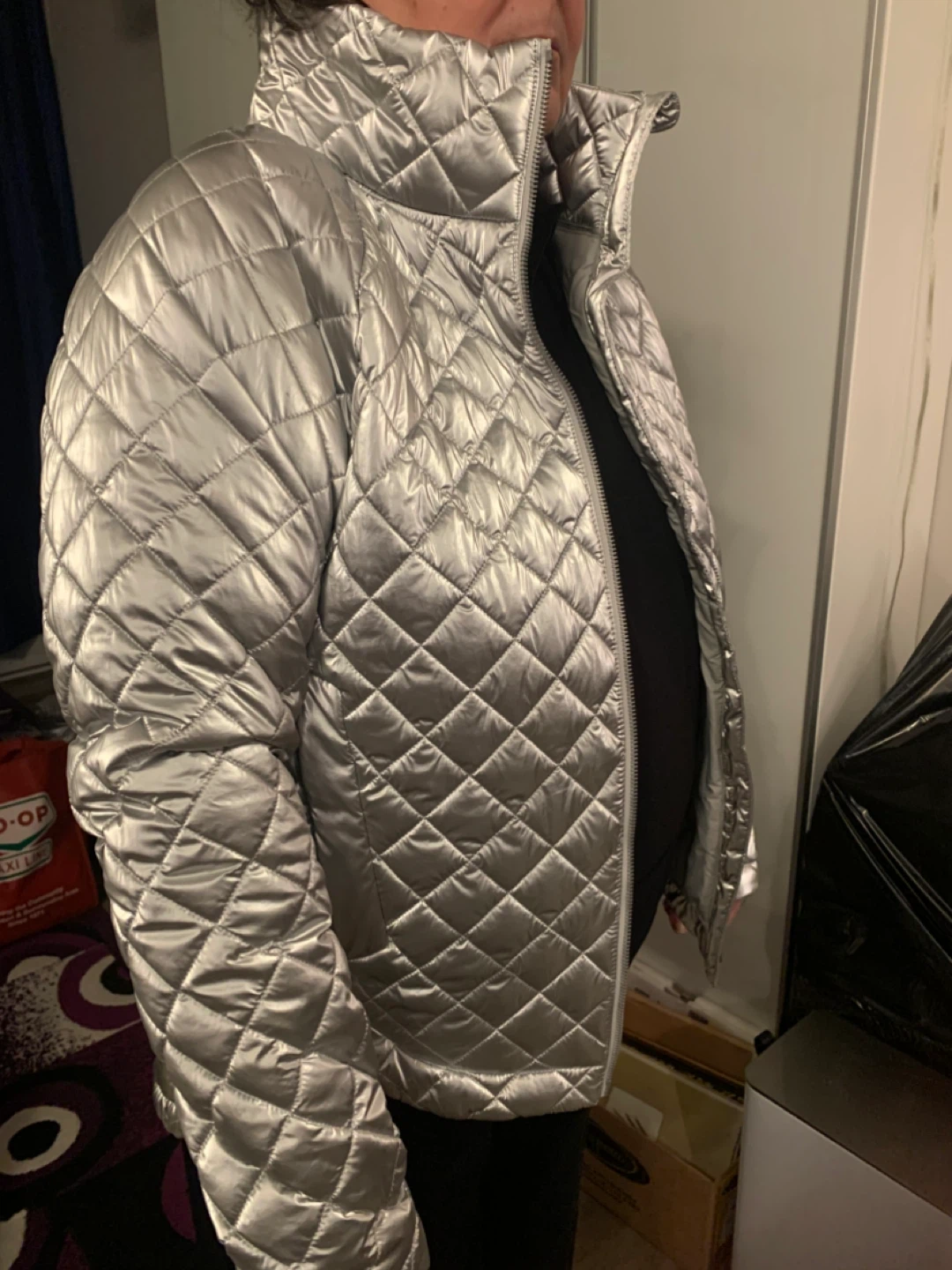Athleta Whisper Featherless Metallic Jacket - Size M
