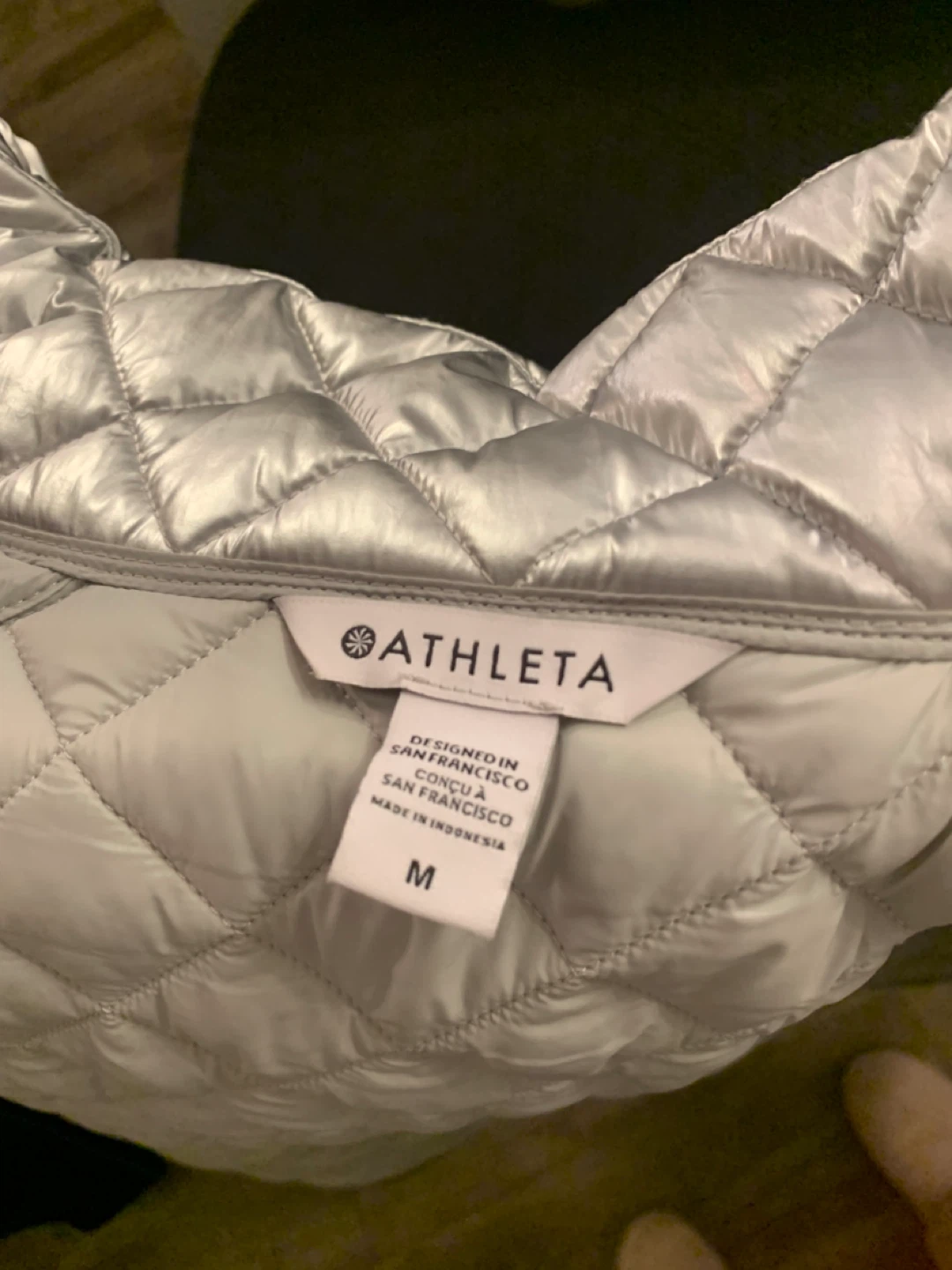 Athleta Whisper Featherless Metallic Jacket - Size M - photo 3