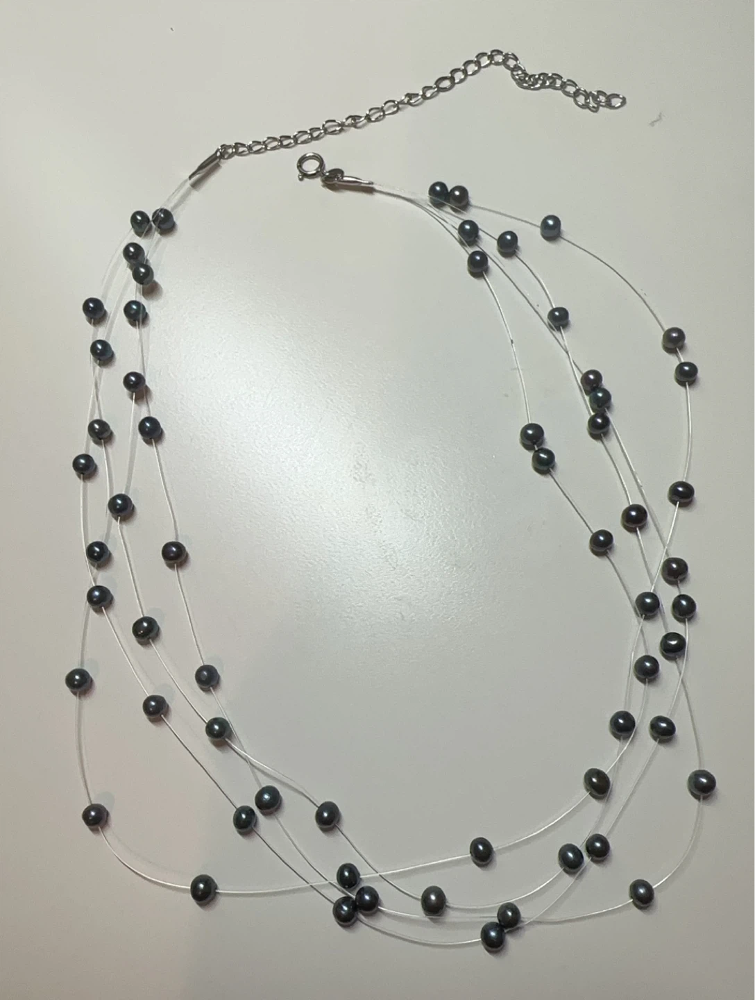 Floating Freshwater Pearl Multi strands Necklace