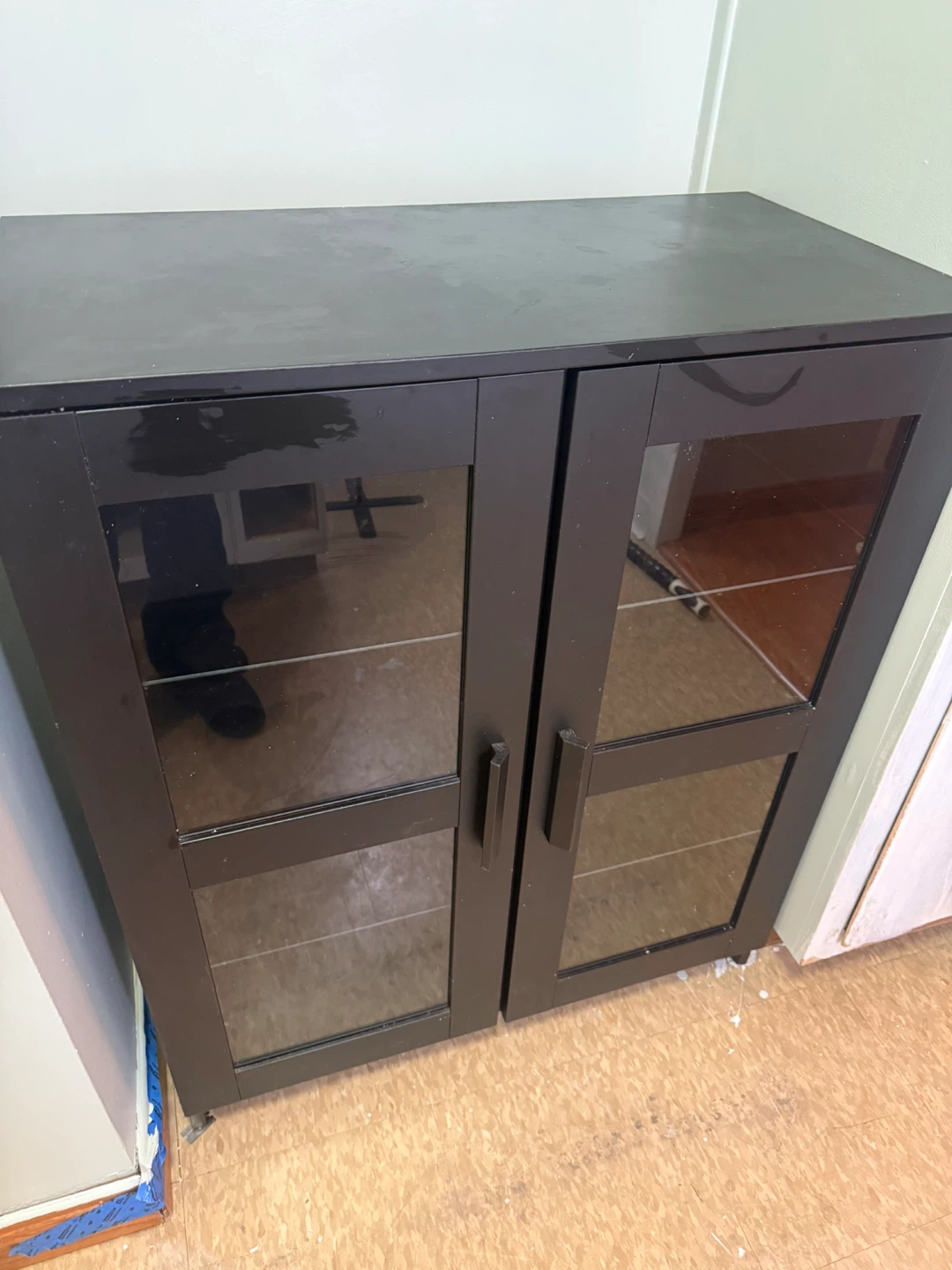 Black Cabinet with Glass Doors - photo 3