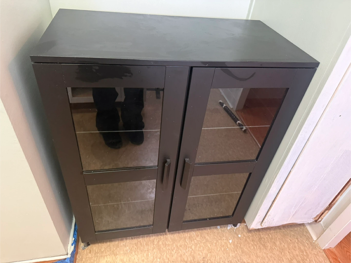Black Cabinet with Glass Doors - photo 2