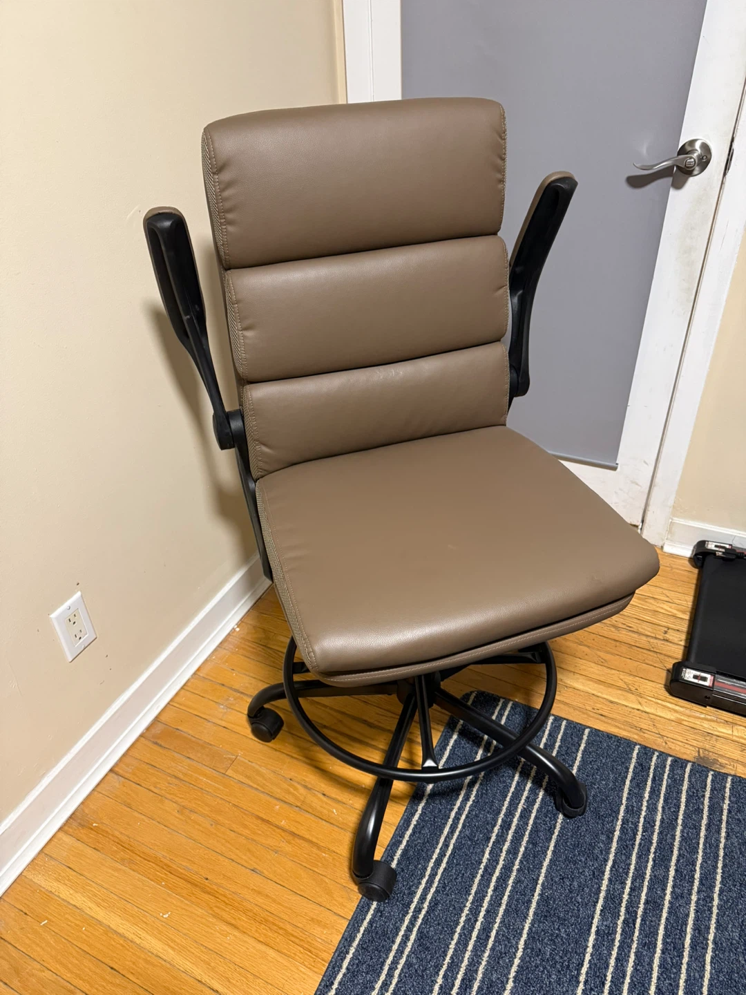Tan Leather Office Chair - photo 2