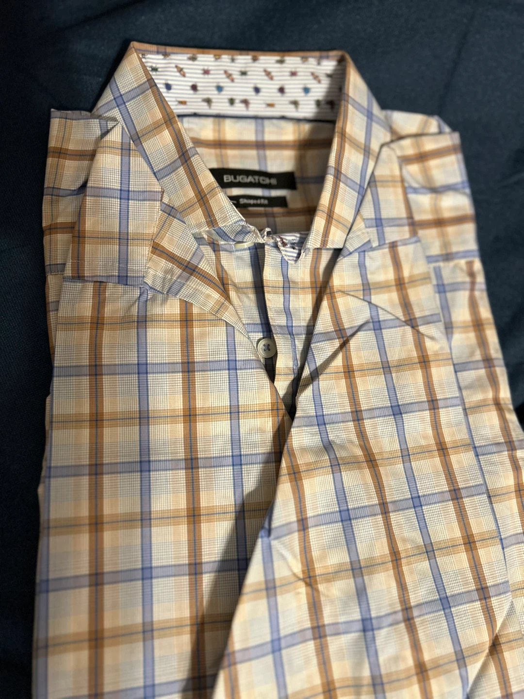 Bugatchi Shaped Fit Plaid Dress Shirt