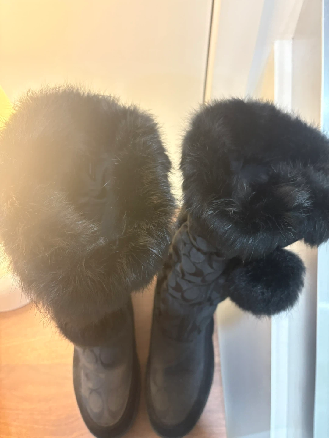 Coach Black Furry Winter Boots - photo 3