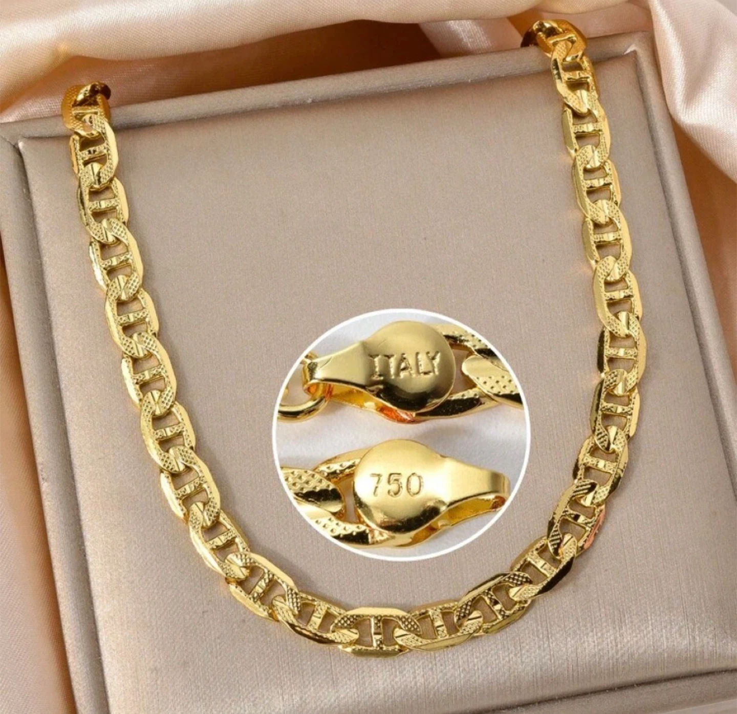 Italy 750 Gold plated, Chain Necklace