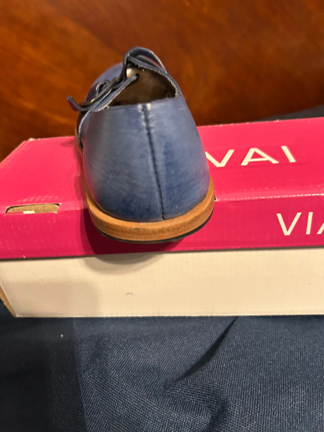 Via Vai Blue Leather Mary Janes - photo 4