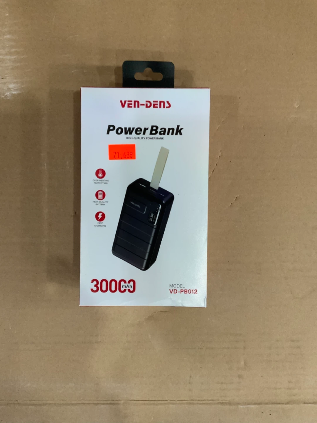 VEN-DENS Power Bank 30000mAh - New in Box!