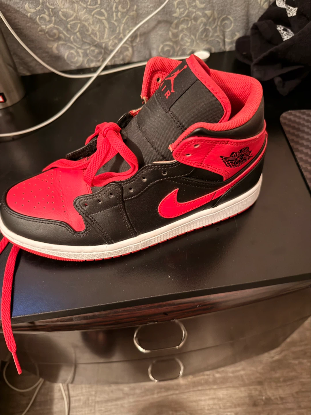 Air Jordan 1 Mid Black/Red - photo 3