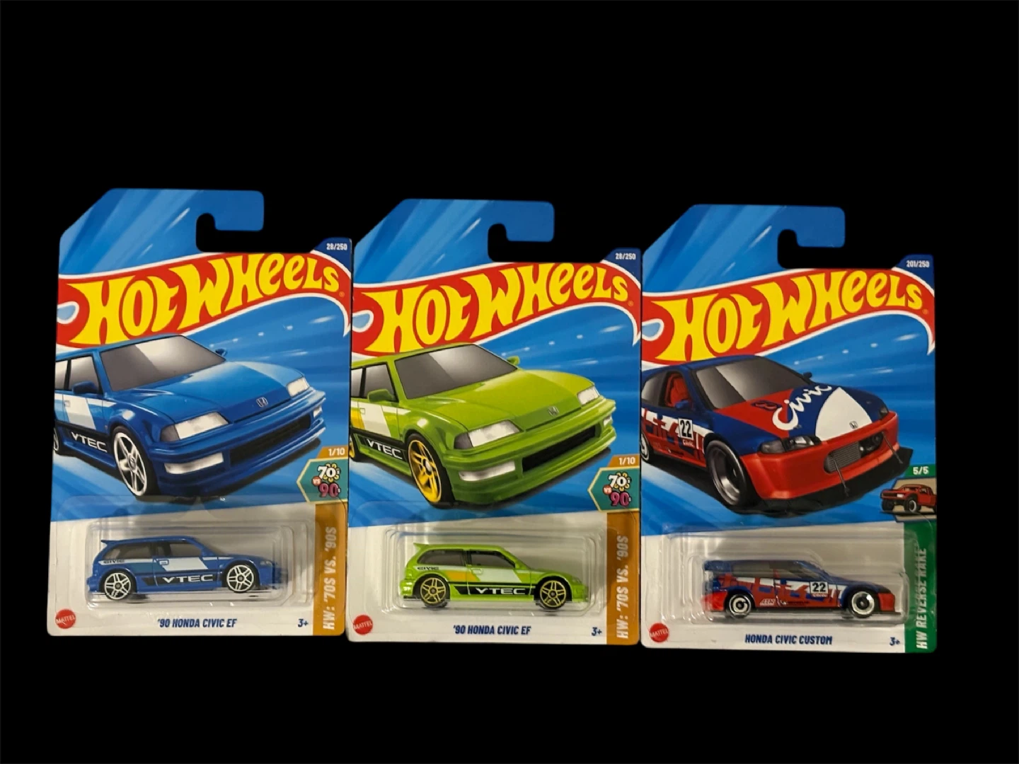 Hot Wheels '90 Honda Civic EF & Custom Set