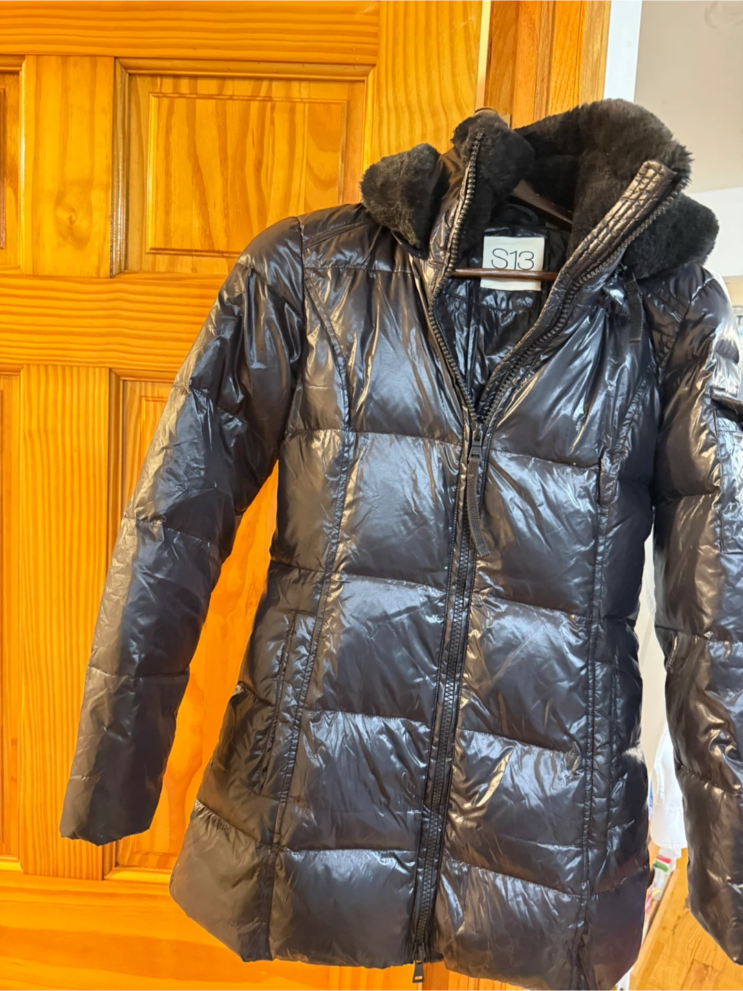 S13 Black Down Puffer Coat - photo 2