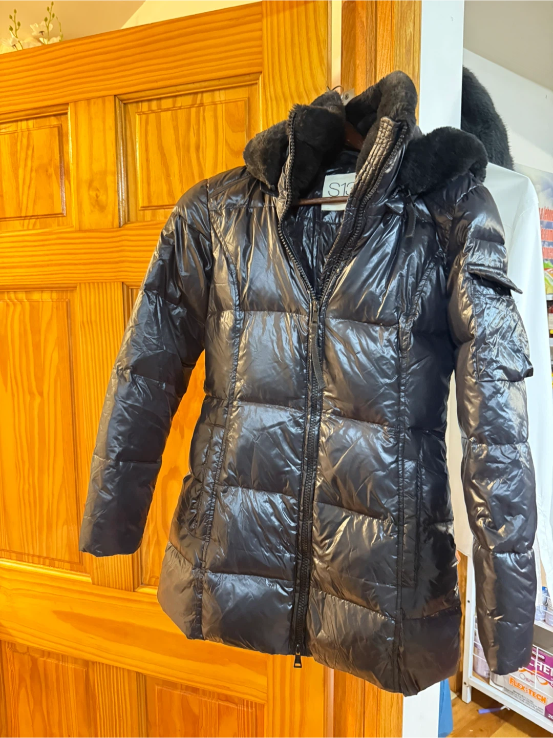 S13 Black Down Puffer Coat
