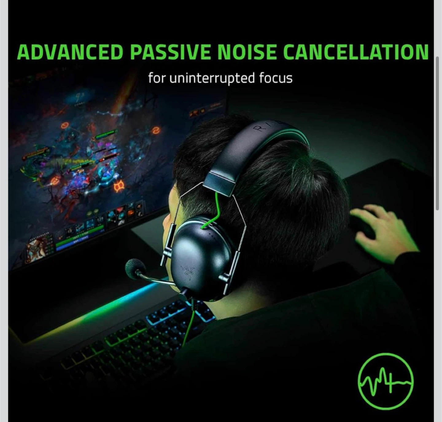 Razer BlackShark V2 X Gaming Headset - White - photo 5
