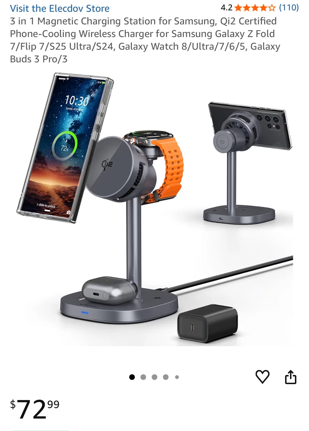 Elecdov 3-in-1 Magnetic Charging Station for Samsung - photo 2