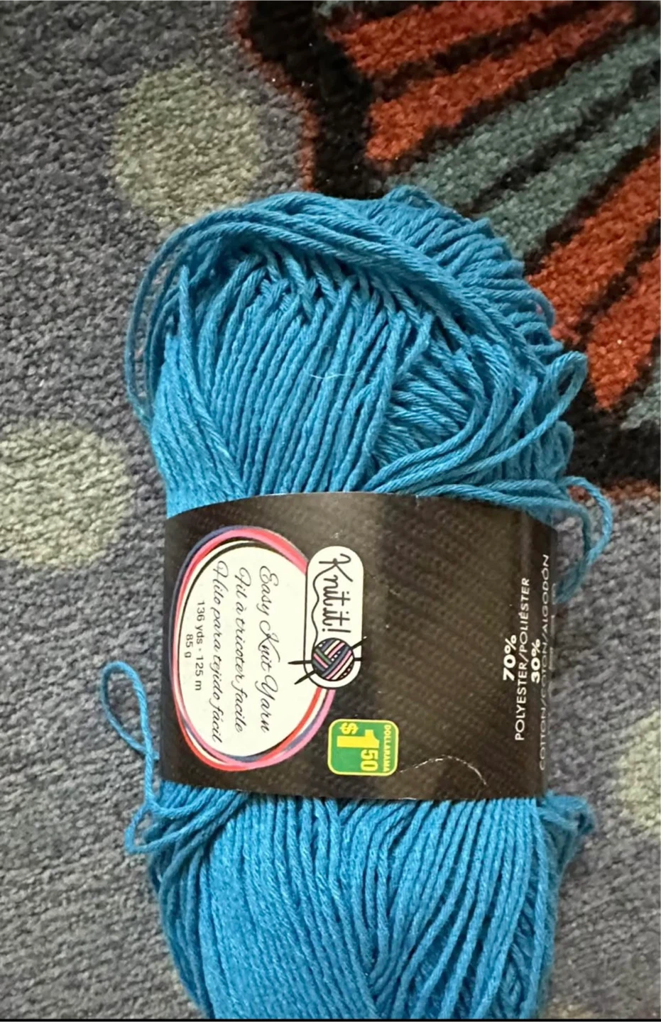 Knit It! Easy Knit Yarn - Blue