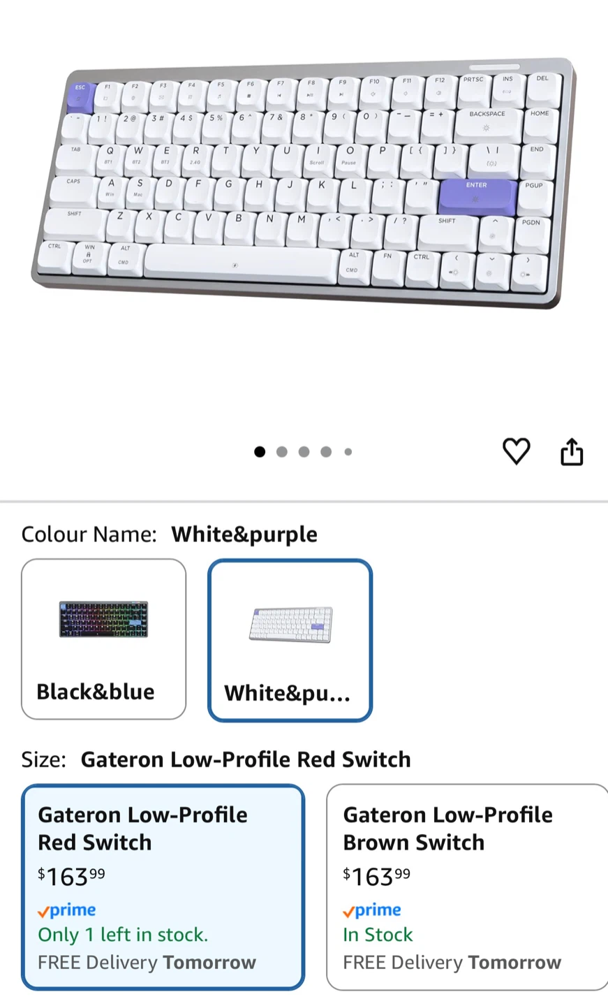 EPOMAKER Luma84 QMK/VIA Mechanical Keyboard - White & Purple - photo 2