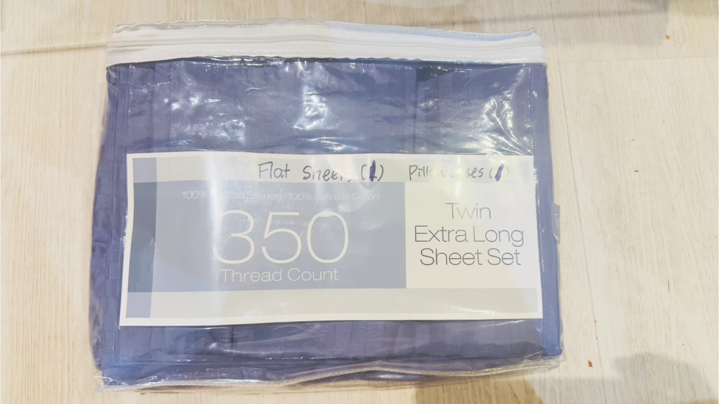 Twin Extra Long Sheet Set Brand New - 350 Thread Count