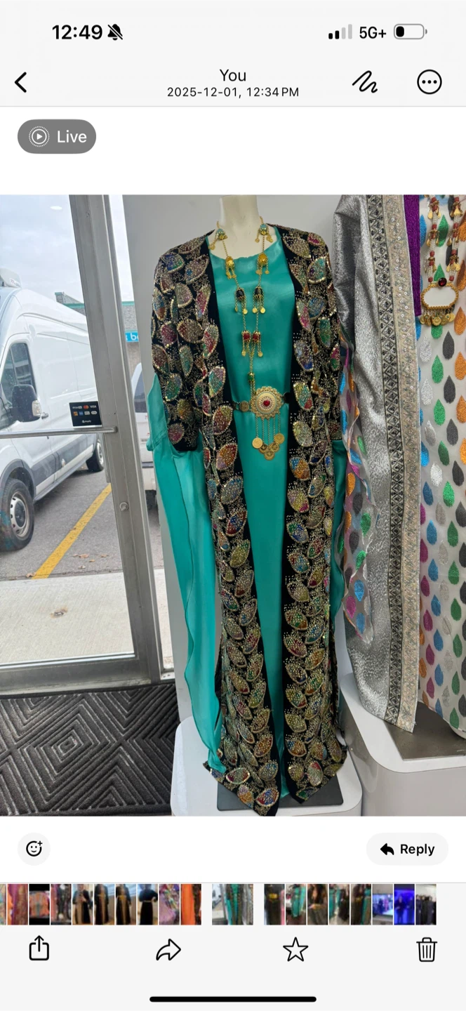Teal Embellished Dress - photo 2