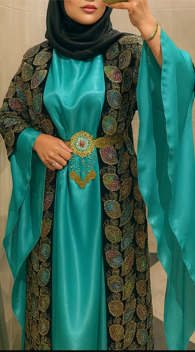 Teal Embellished Dress - photo 3