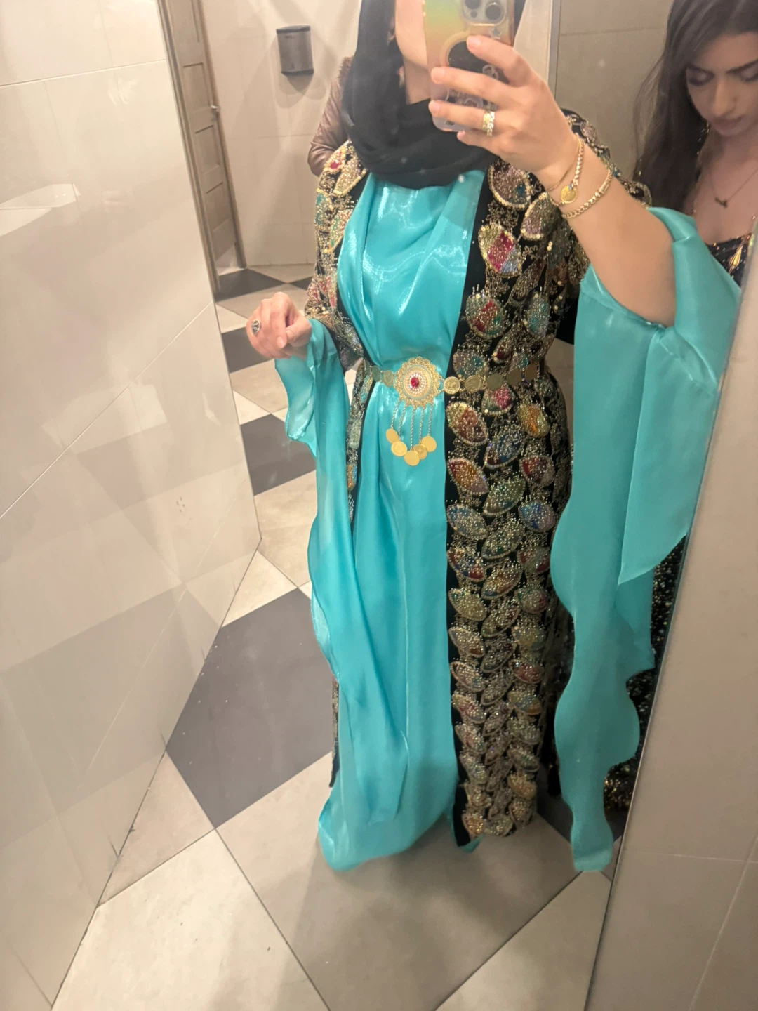 Teal Embellished Dress - photo 4