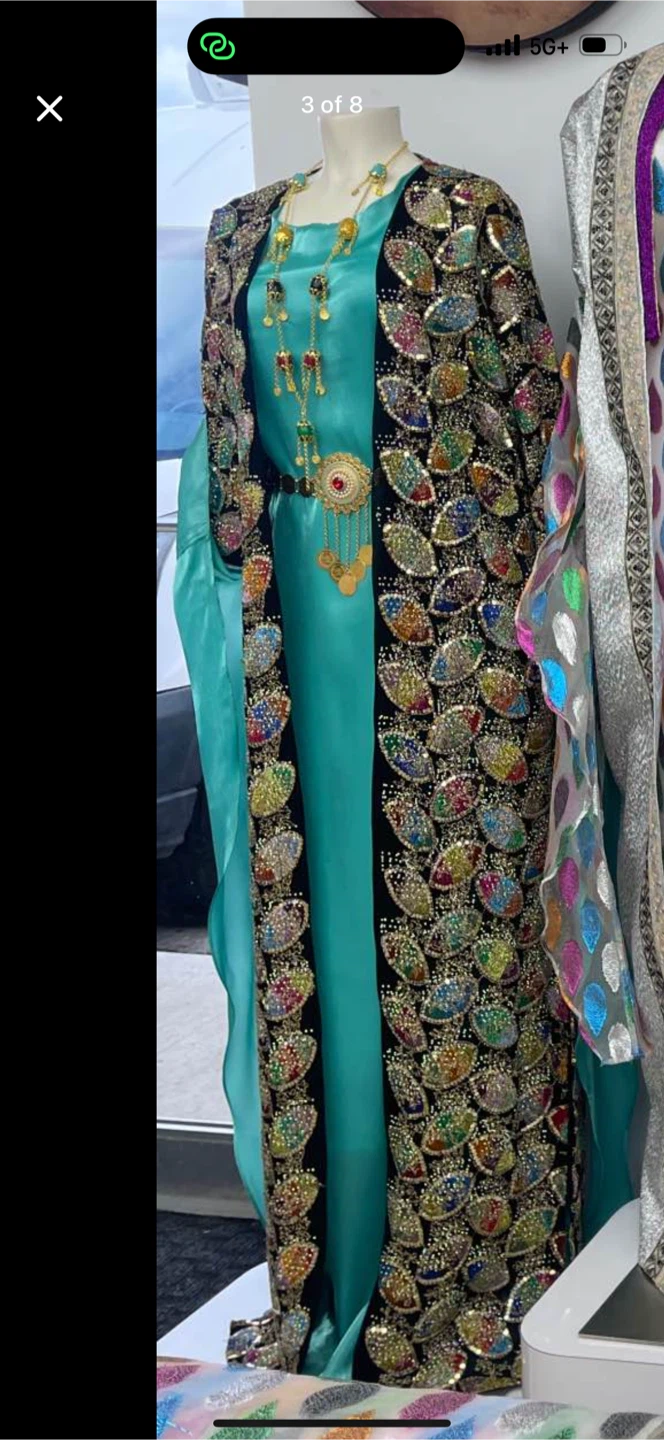 Teal Embellished Dress