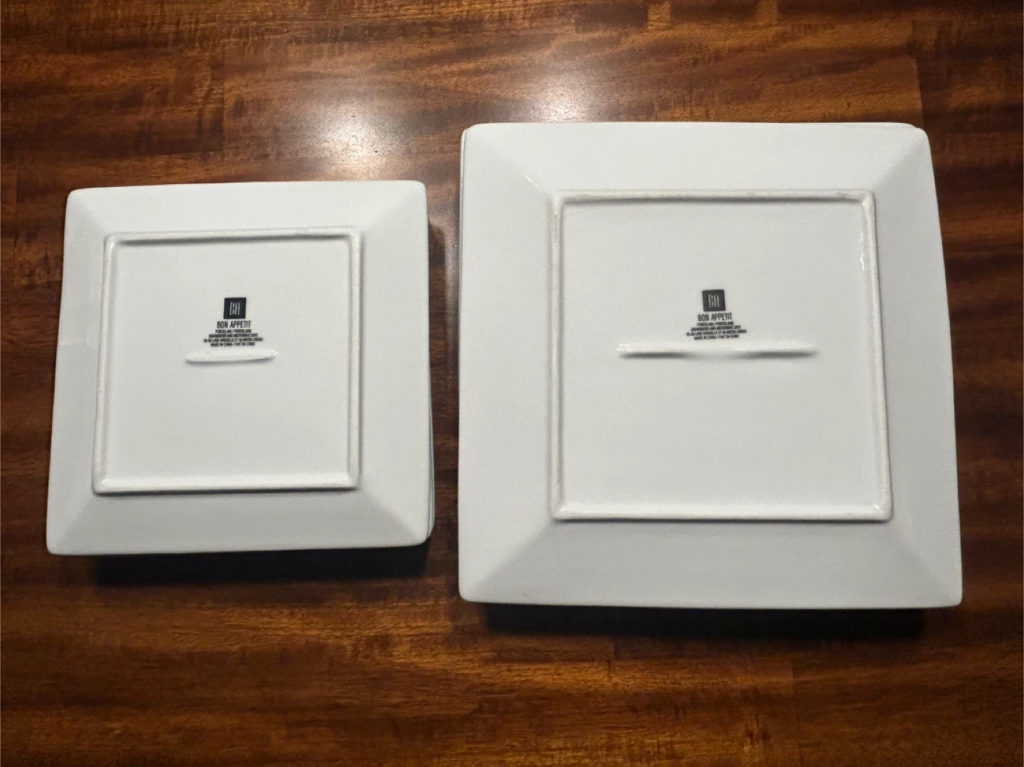 Bon Appetit Set of Eight White Square Plates - photo 3