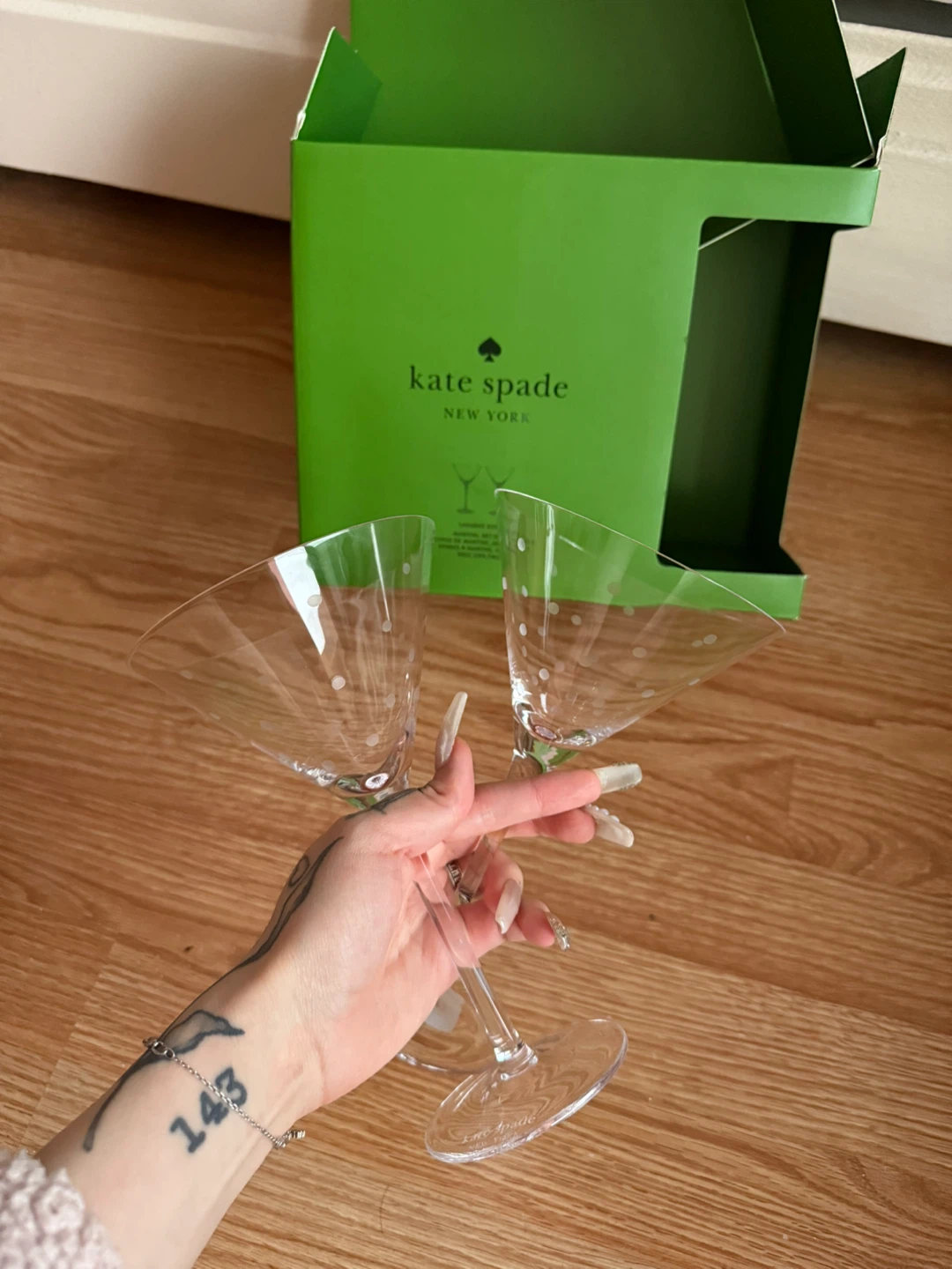 Kate Spade Polka Dot Martini Glasses (Set of 2)