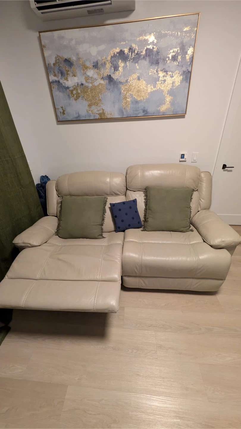 Leather Reclining Loveseat