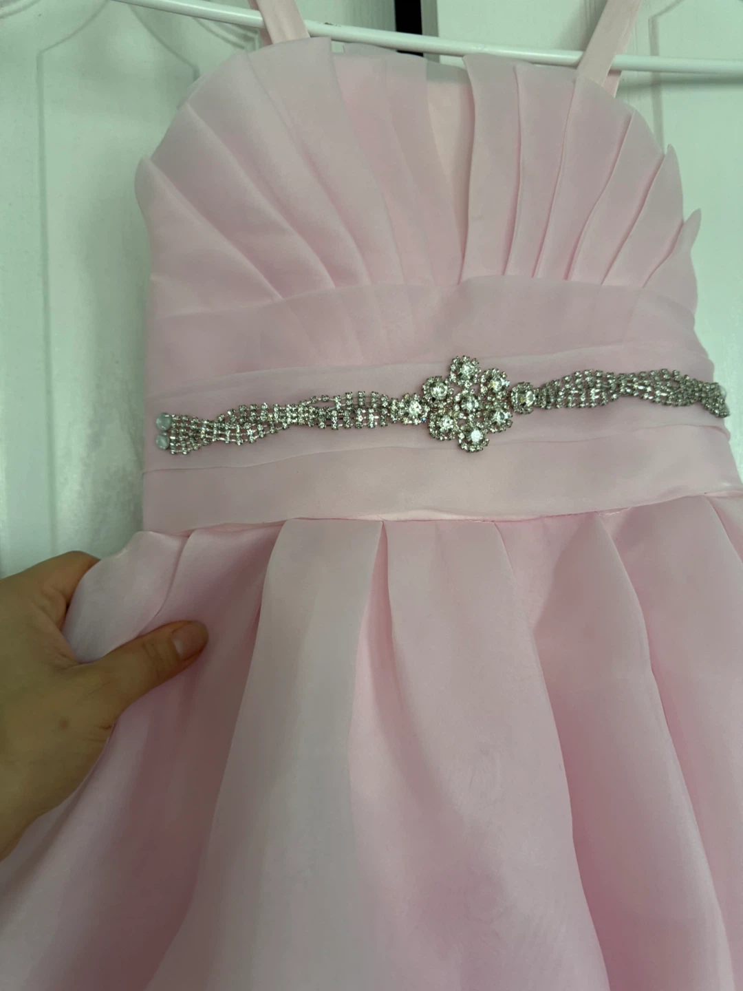 Pink layered party dress