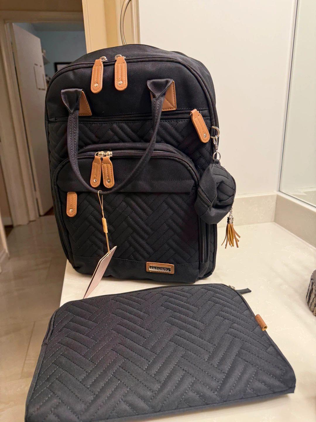 Diaper Bag Backpack - Black - photo 5