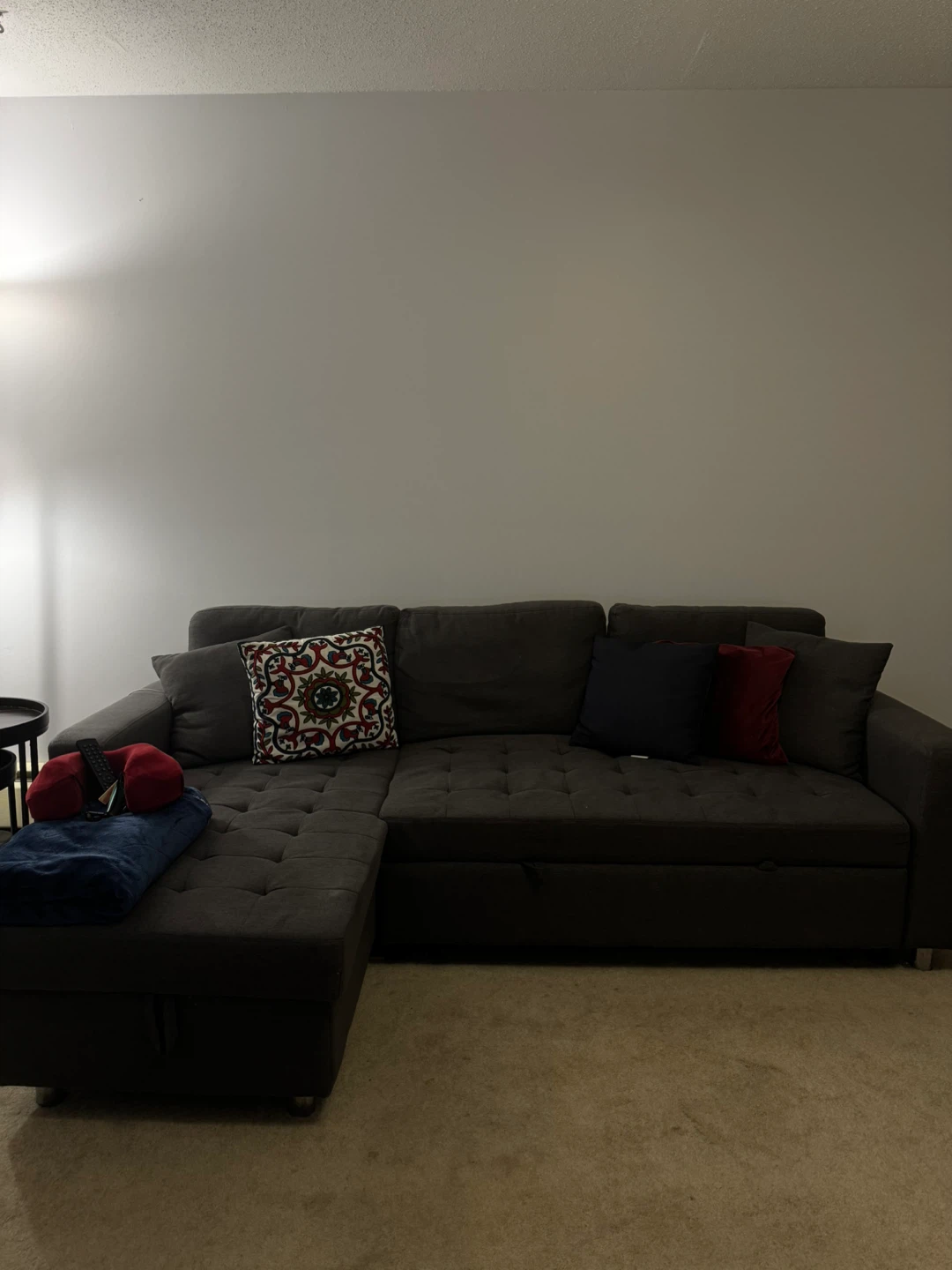 Grey Sectional Sofa with Ottoman and storage - photo 2