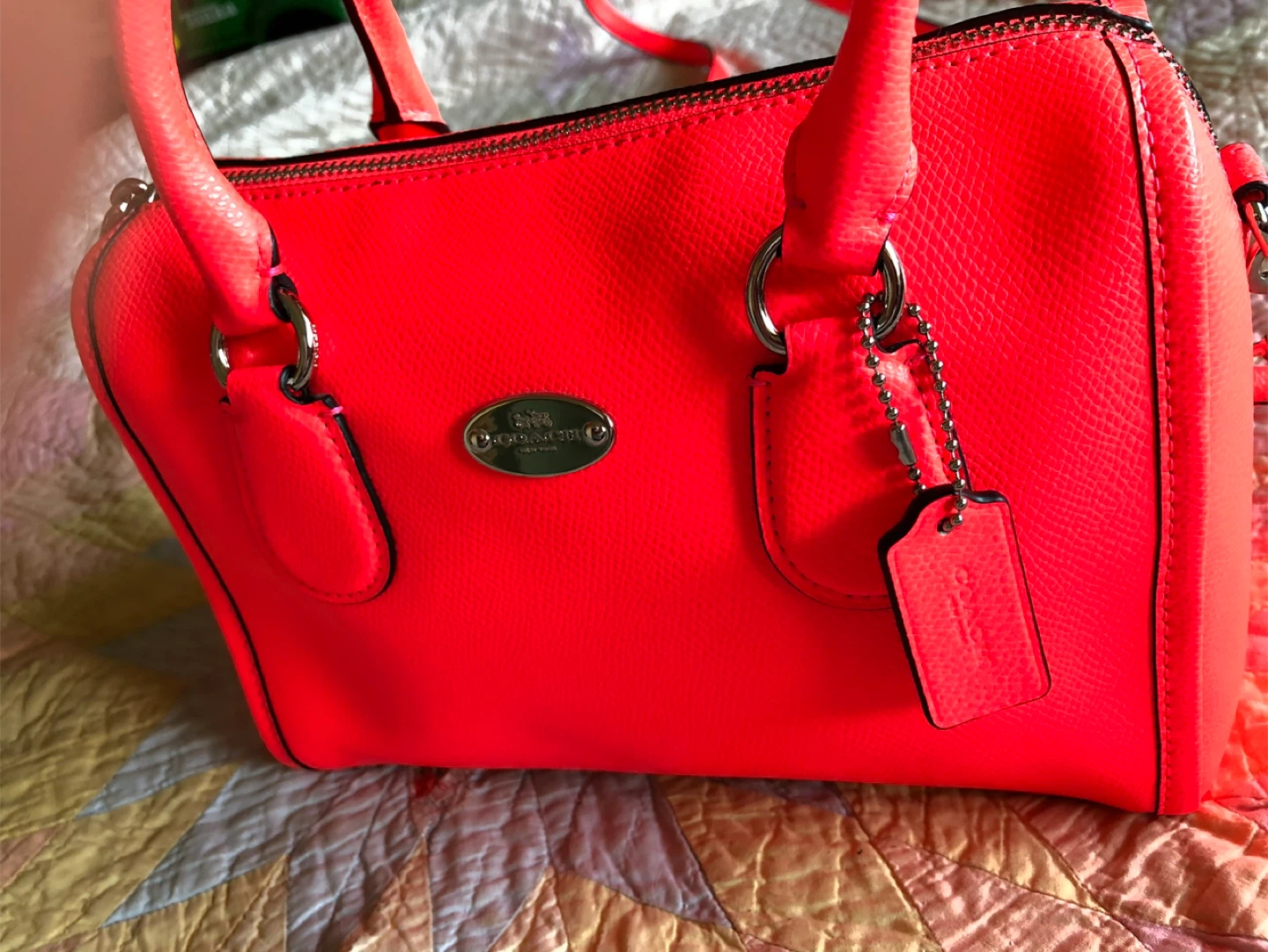 Coach Neon Pink Satchel - photo 3