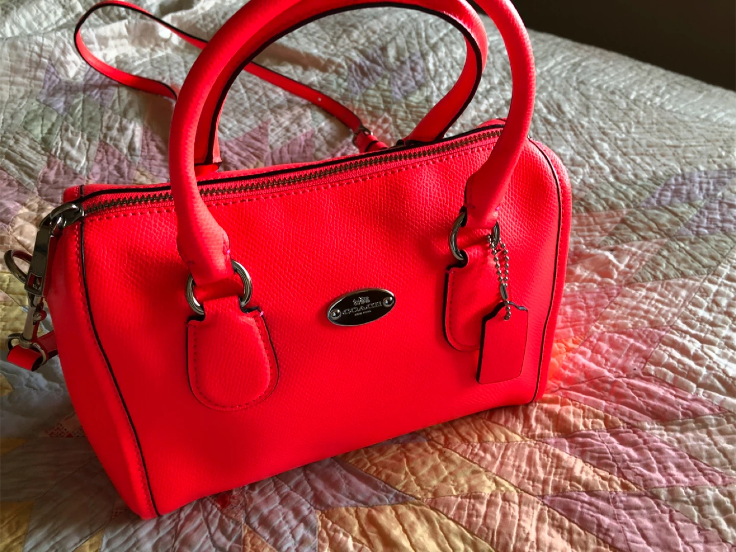 Coach Neon Pink Satchel - photo 2