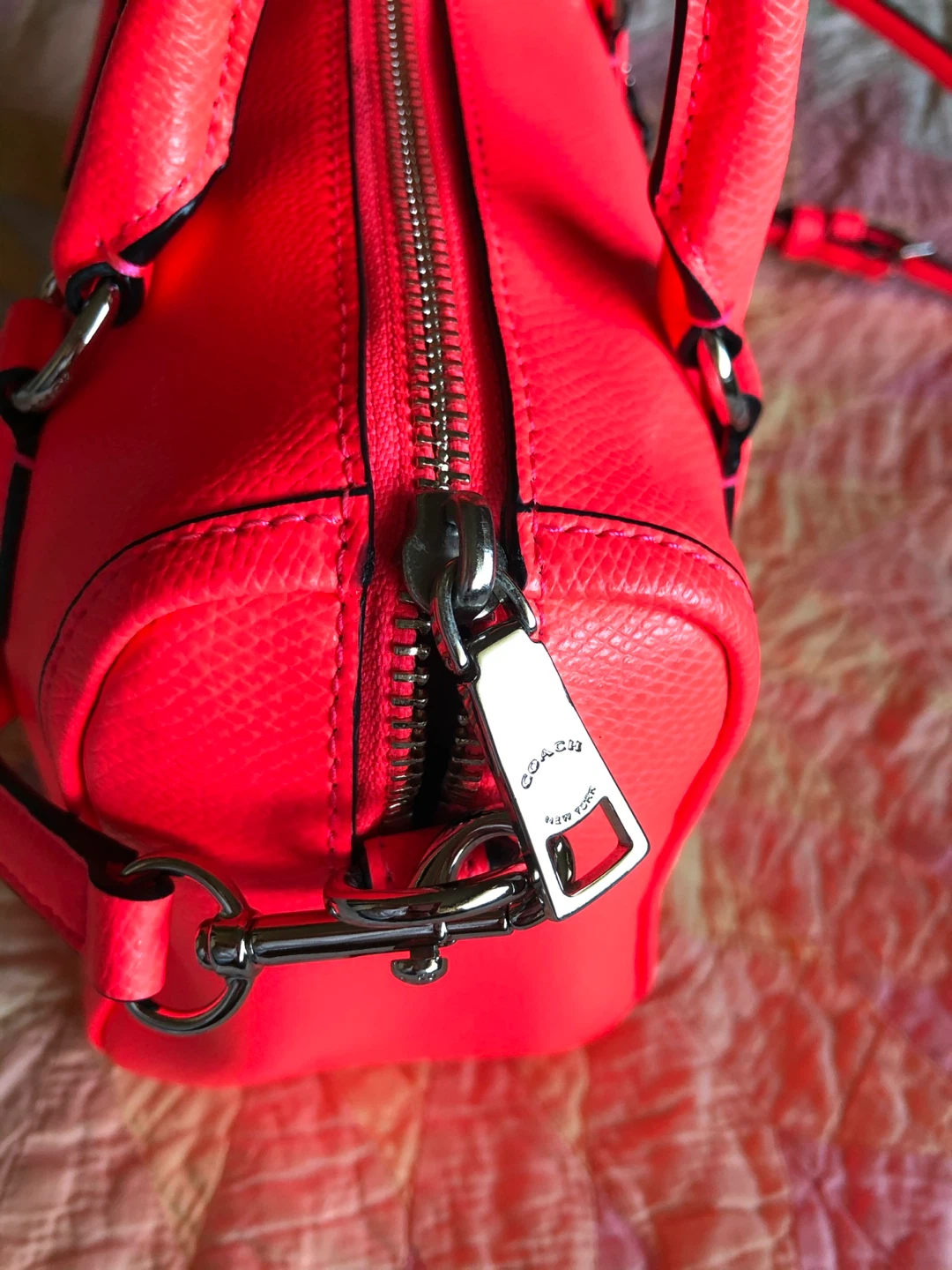 Coach Neon Pink Satchel - photo 4