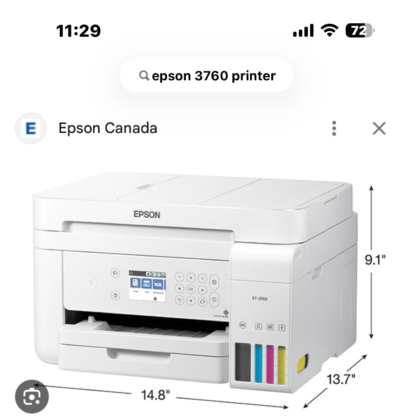 Epson ET-3760 Printer