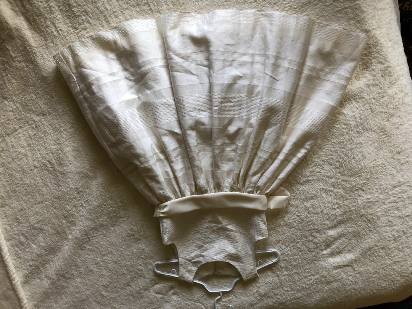 Cream Dress with Ribbon